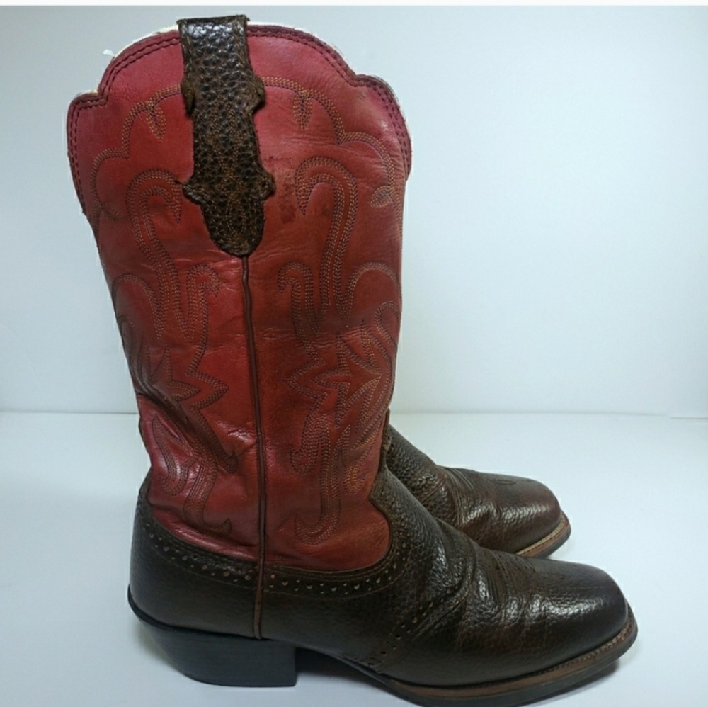 Justin Boots Leather Western Cowboy Boots